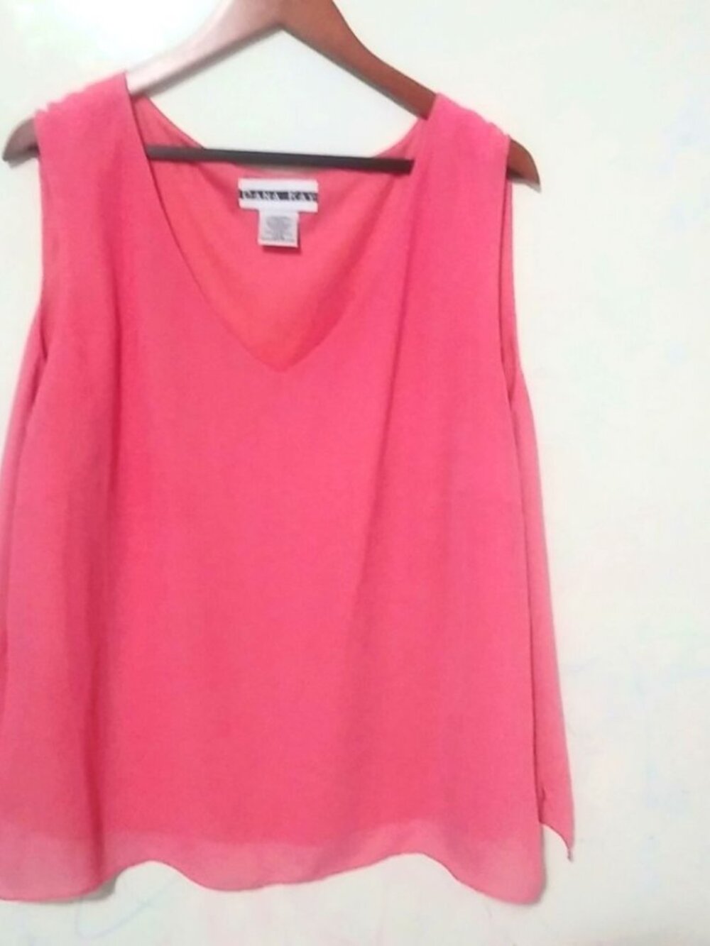 Dana Kay 24W Pink Lined Flowy Tank Top Plus